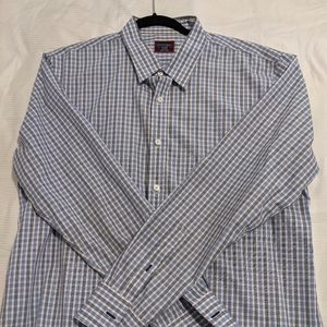Untuckit xl slim fit blue checkered shirt